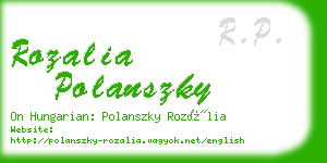 rozalia polanszky business card